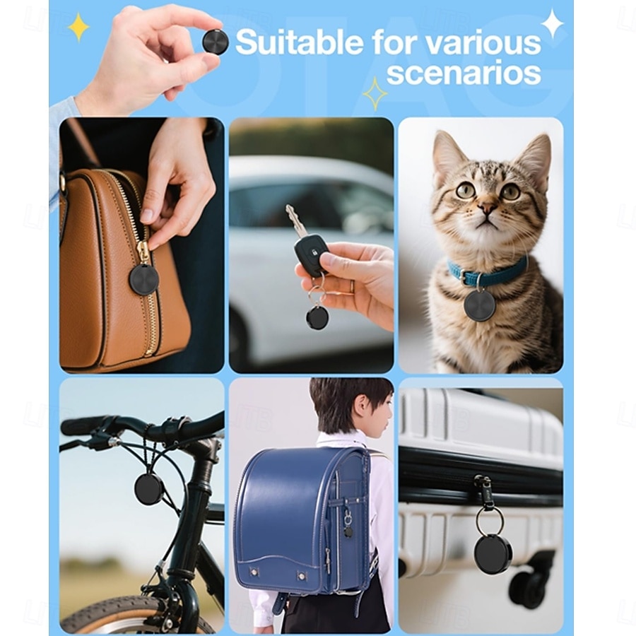 2025 Upgraded Dual-system item finder Ultra-Light & Mini Bluetooth Tracker IP67 Waterproof Keys/Luggage/Suitcases Finder Compatible with Find My App (iOS) with Google Find My Device Replaceable Ba 2025 - $16.99 –P2