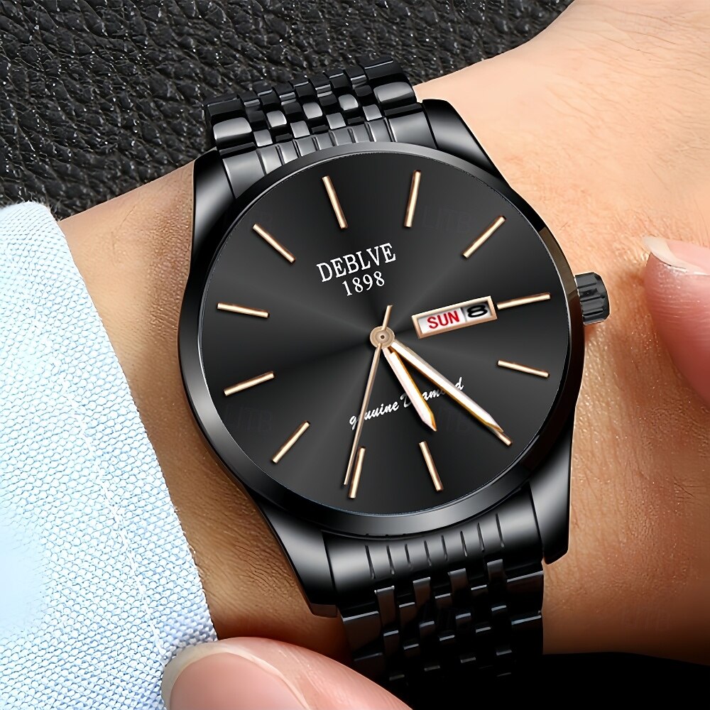 Relógio Masculino Avançado Relógio de Quartzo Fashion Masculino com Exibição de Calendário Semanal À prova d'água IPX4 Luz Noturna Adequado para Viagens de Negócios Uso Diário e a Melhor Escolha de de 2026 por $21.99 –P7