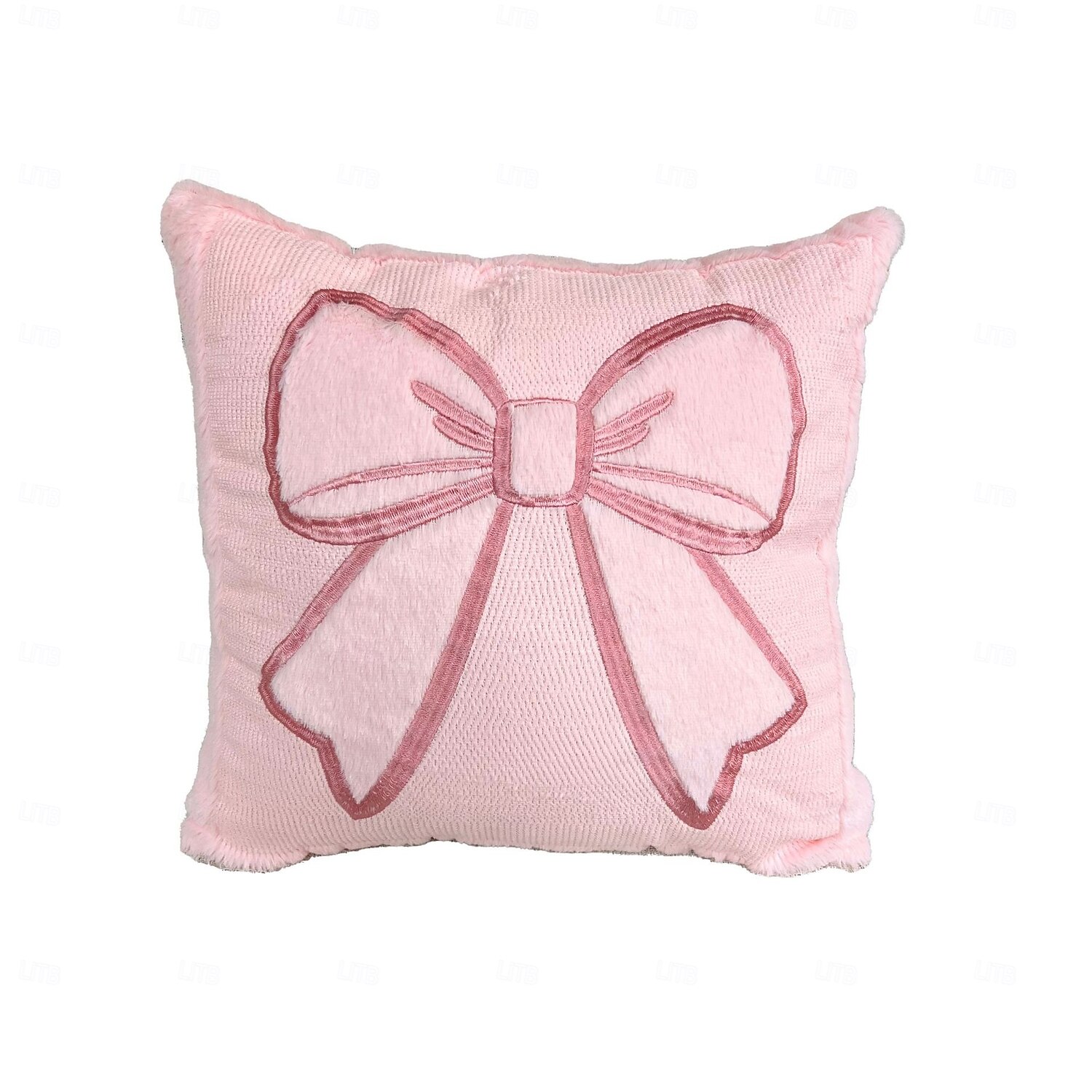 Pink Bow Pillow Cover 2D Flat Print Plush Throw Pillow Decorative Cushion for Sofa Living Room Valentine s Day Accent Pillow Soft Comfortable Bed or Couch Decorative Throw 2026 - $12.99 –P5