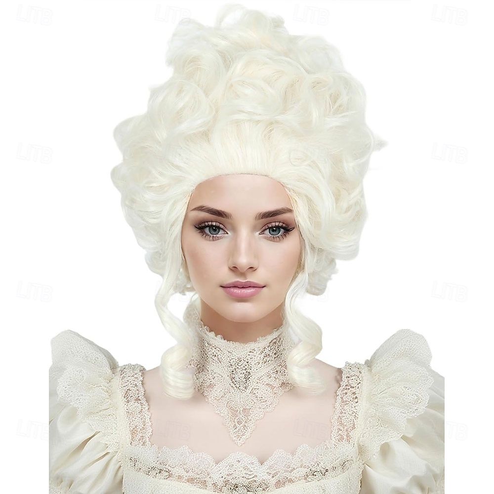 18th Century Short Blonde Wigs  Baroque Wig for Women fits 50s 80s Costume 2026 - $21.99 –P1