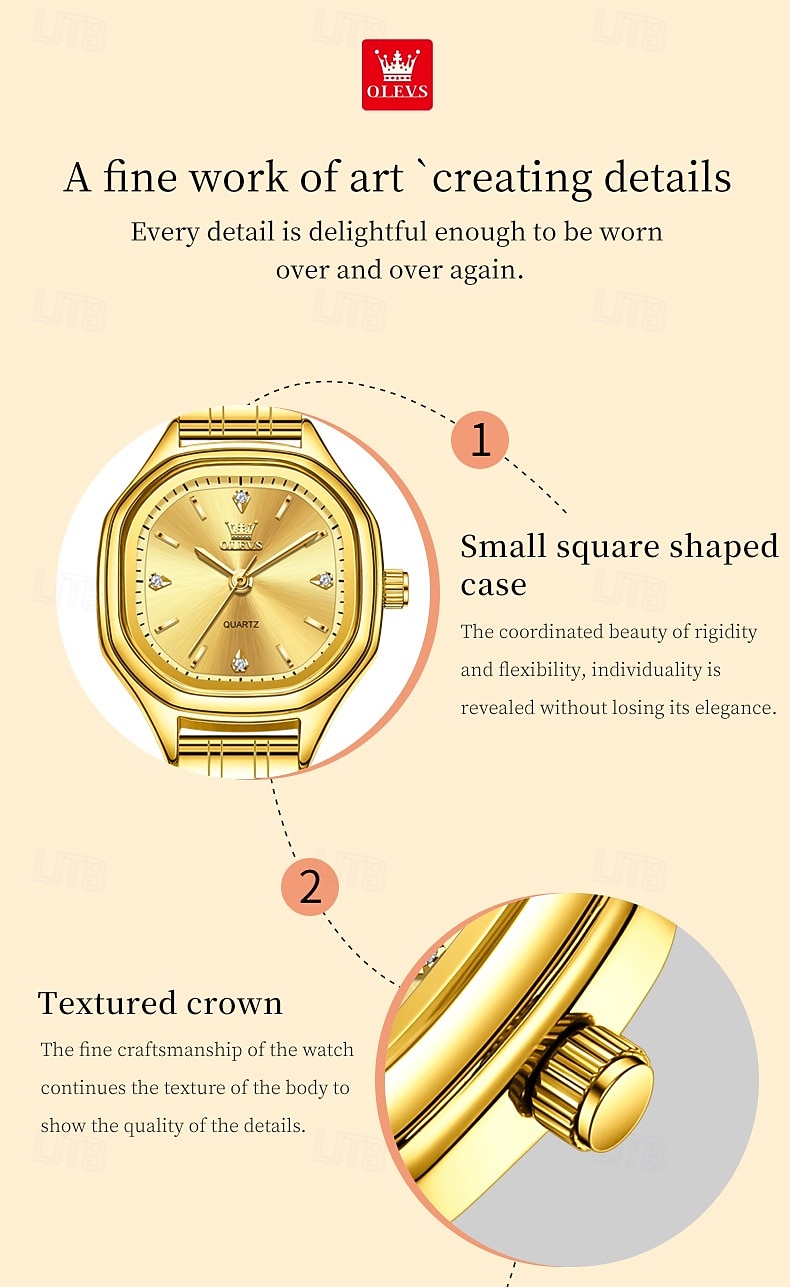 OLEVS Moederdag Cadeau voor Vrouwen Kwarts Horloge Creatief Minimalistisch Mode Casual Luminiserend Waterdicht Decoratie Legering Horloge 2026 - $42.99 –P11
