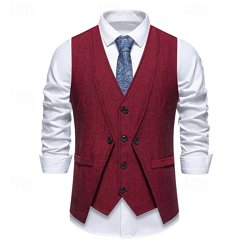 Retro Vintage Roaring 20s 1920s Vest The Great Gatsby Gangster Fancy Dress Men's Halloween Carnival Masquerade Party & Evening Adults' Vest 2026 - $32.99 –P7