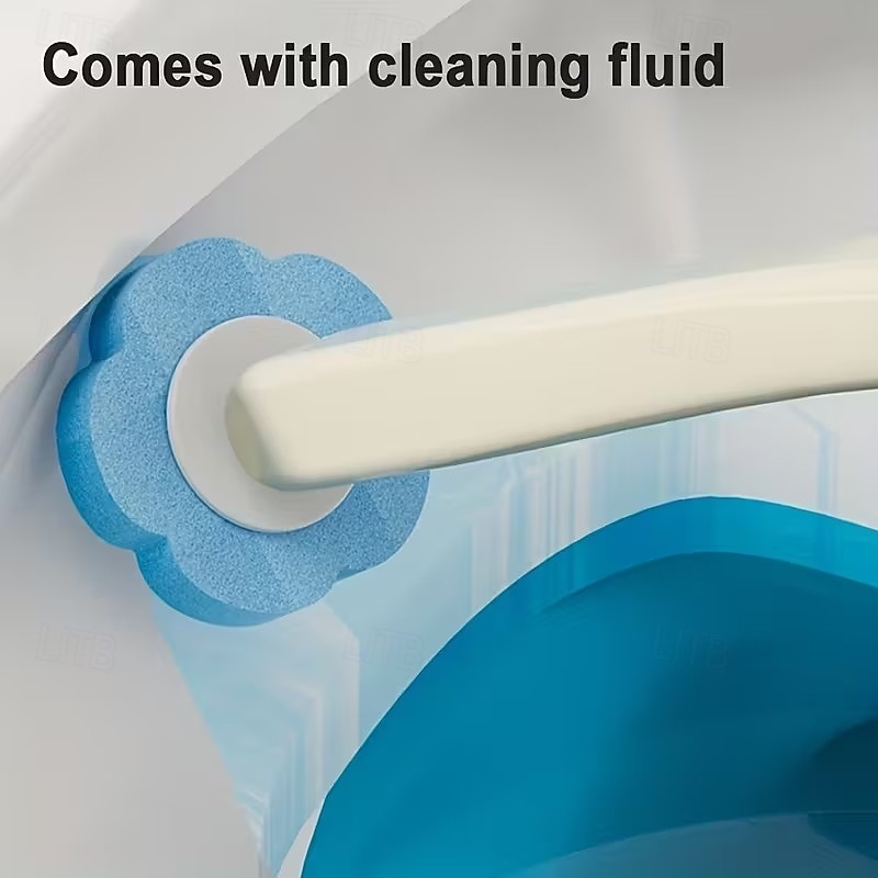 Conjunto de escova de vaso sanitário de parede com 37 peças e suporte, inclui 36 cabeças de escova de reposição multicoloridas, escovas descartáveis para limpeza de vaso sanitário e suporte de parede de 2026 por $24.99 –P6