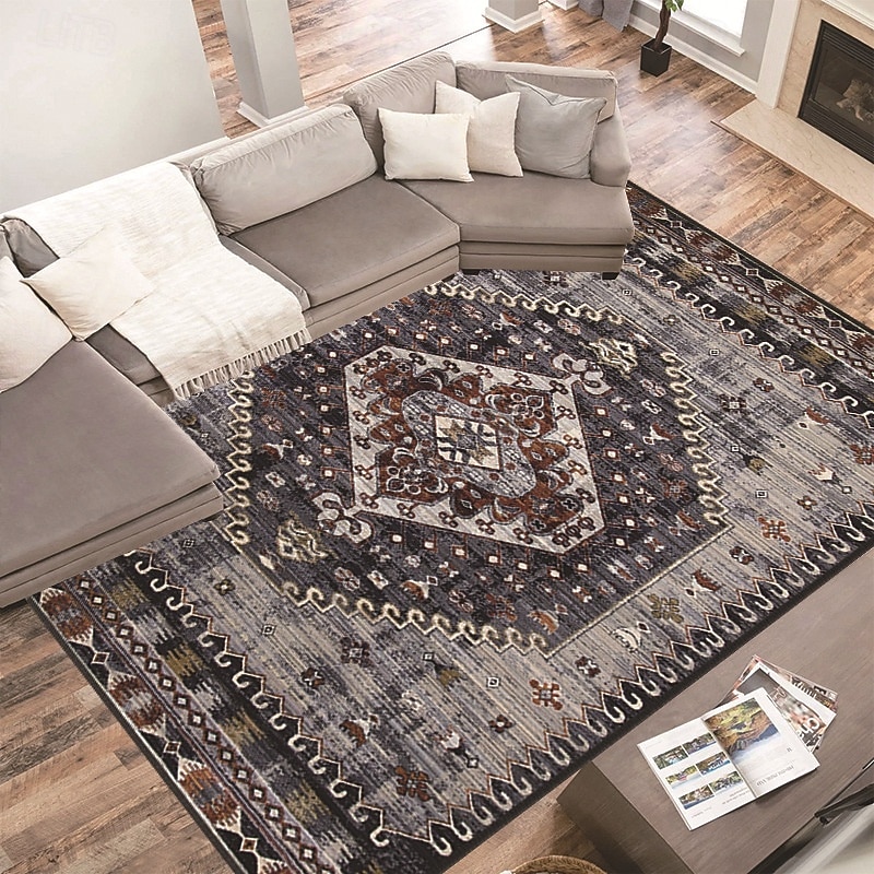 Covor vintage în stil etnic persan, durabil, rezistent la murdărie, pentru canapea și măsuță de cafea, pentru dormitor, noptieră, covoraș, decor pentru casă 2026 - $13.49 –P5