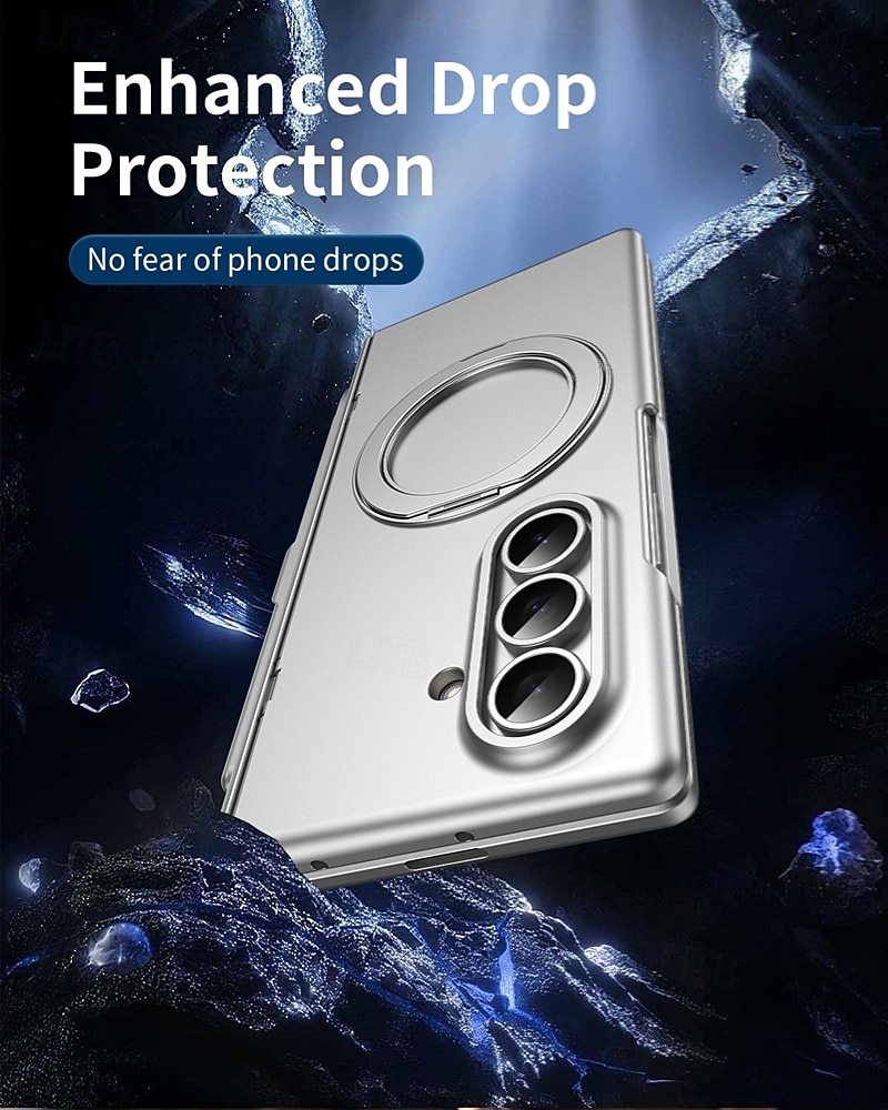telefoon hoesje Voor Samsung Galaxy Z-vouw 7 Z-vouw 6 Z Fold 5 Z Fold 4 Z Fold 3 Flip cover met standaard en schermbeschermer Volledig lichaamsbeschermend Retro PC Metaal 2026 - $30.99 –P4