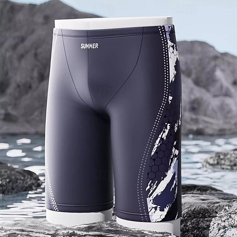 Herre Rash Guard Badebukser Kompresjons svømmejammer Sportstights Trykket Hurtigtørkende Badetøy Bunner Surfing Racerløp Trene Sommer 2026 - $12.99 –P1