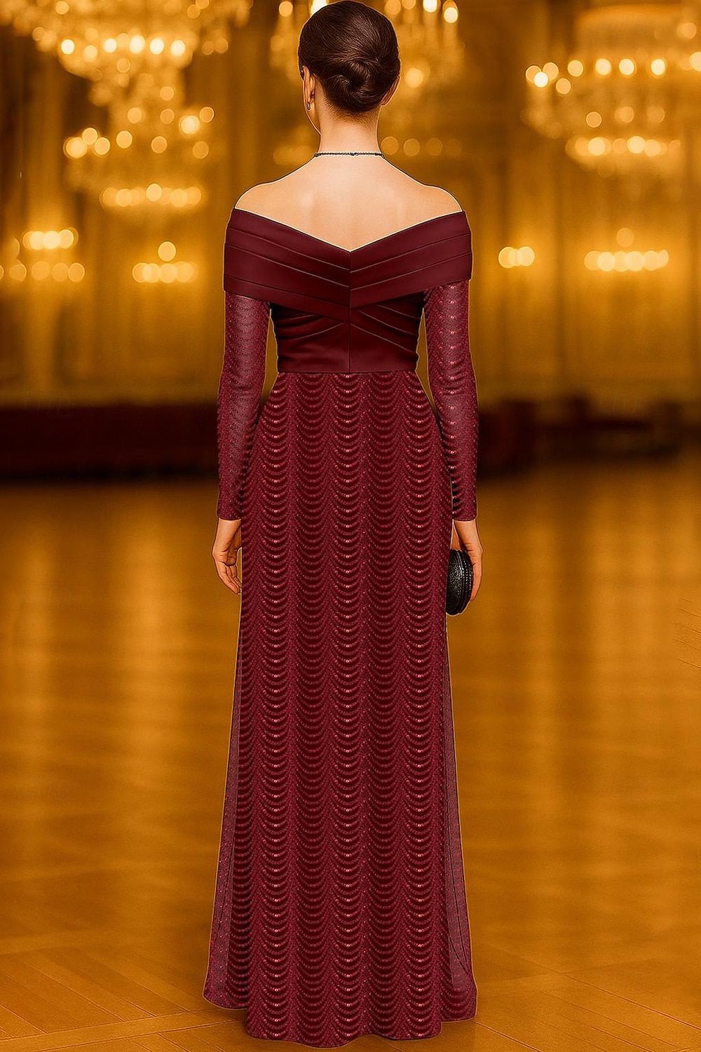 Sheath Column Floor Length Beaded Eembroidered Formal Dresses Mother of the Bride Dress Evening Gown Elegant Glittering Celebrity Style Sleeveless Off Shoulder Garden Party Wedding Lace Stretch Satin 2026 - $206.99 –P3