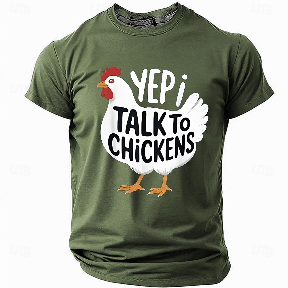 Funny Chicken T-shirt, Yep I Talk to Chickens Shirt, Poultry Farmer Humor Tee, Cute Farm Animal Graphic Gift for Men, Chicken Lover Farm Life Apparel, Sizes S M L XL XXL XXXL 2026 - $21.99 –P2