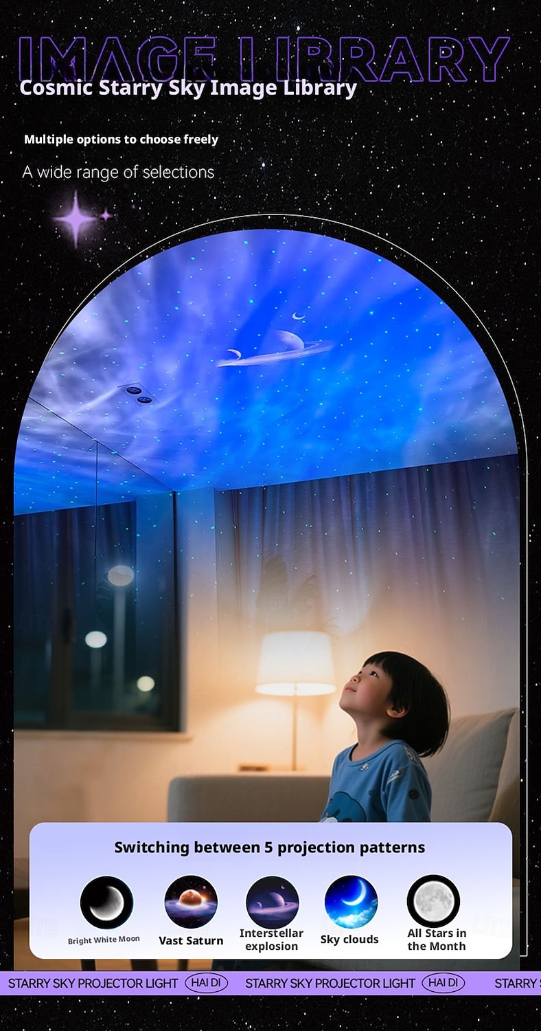 Nieuwe Audio Projectie Licht Bluetooth APP Afstandsbediening Witte Geluid Sfeer Kleine Nachtlamp Nachtlamp Sfeer Licht Thuisbioscoop Verjaardag Valentijnsdag Cadeau 2026 - $41.99 –P7
