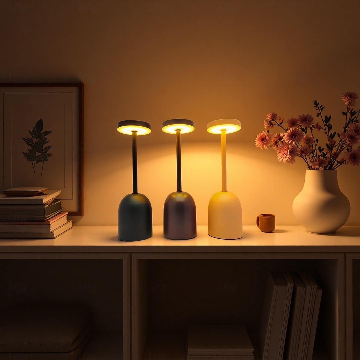 Rechargeable Cordless LED Table Lamps Touch Sensor Light, 3-Levels Portable Dimming Wireless Battery Operated Lamp,Night Light/Restaurant Table/Outdoor/Coffee/Bar 2026 - $17.49 –P3