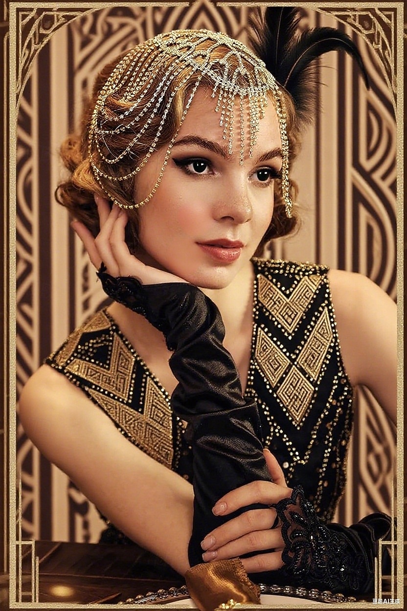 copricapo da donna in cristallo stile Gatsby anni '20 - cerchietto vintage in strass stile flapper con catene per feste e cocktail in stile anni '20 del 2026 a $24.99 –P1