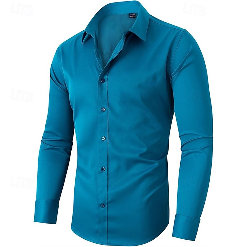 Homens Camisa Social Saia Tecido Casamento Ao ar livre Rosa Claro Preto Branco Verde Claro Manga Longa Aberto para a Lateral Primavera Outono Roupa Puro de 2026 por $24.99 –P11