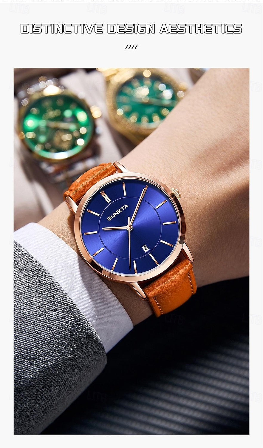 LIGE Men Quartz Watch Business Waterproof PU Leather Watch 2026 - $18.99 –P10