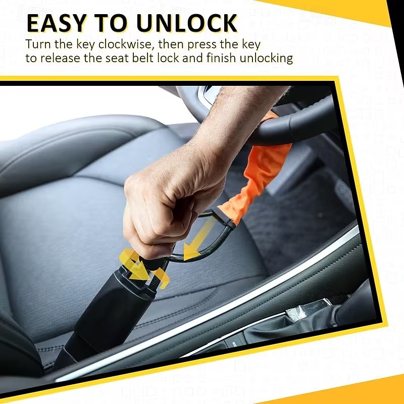 Универсальный блокиратор рулевого колеса — компактное многофункциональное автомобильное охранное устройство, подходящее для большинства автомобилей, внедорожников и гольф-каров. 2025 - $16.99 –P1