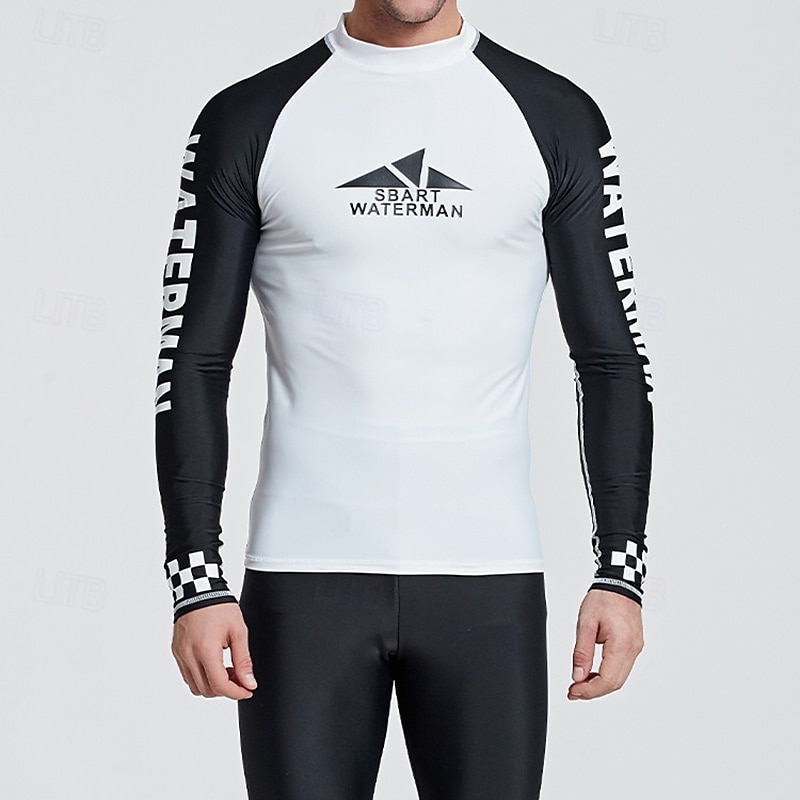 Муж. Гидрокостюм для дайвинга Рашгард из 2 частей Купальный костюм Блокировка цвета УФ-защита Легкость Длинный рукав Гидрокостюмы Серфинг Гребля на каное Для погружения с трубкой Зима 2026 - AU $64.67 –P5