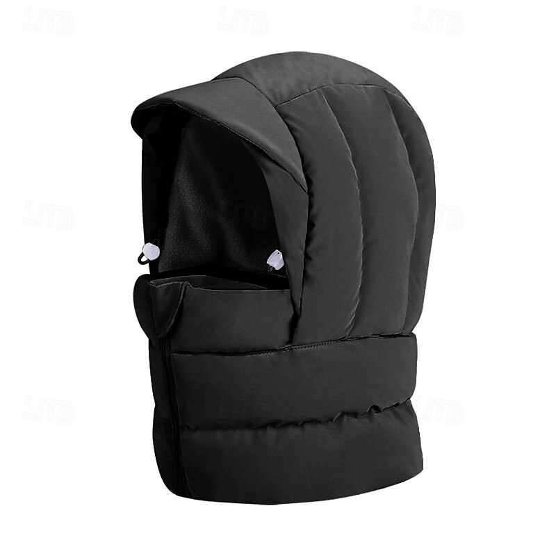 vinterlue ansiktsmaske skjerf lue i ett stykke for sykkelhjelm kompatibel med fleecefôr hørselbeskyttelse halsvarmer kaldt vær utendørs strikket lue 2025 - $15.99 –P4