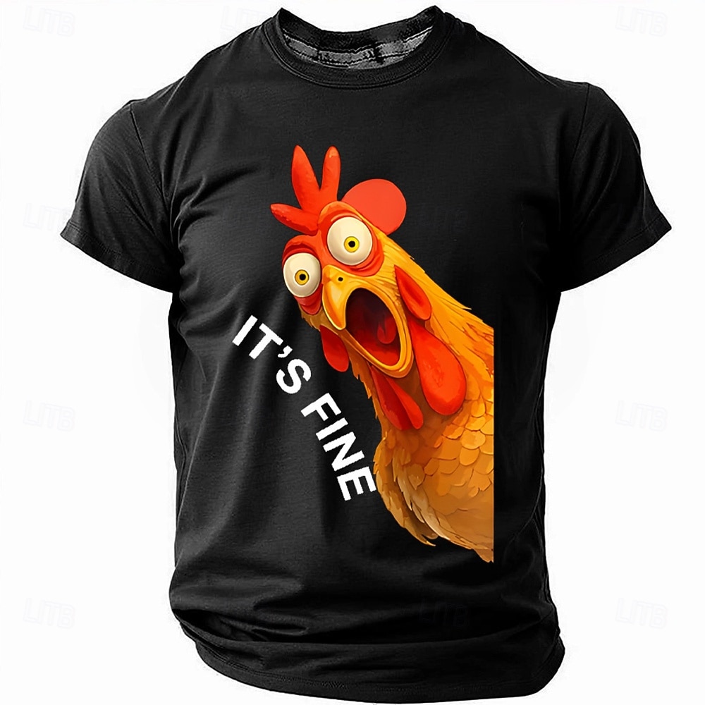 Camiseta divertida con un gallo, ideal para hombres. Un regalo perfecto para tu esposo o amigos. 2025 - $19.99 –P1