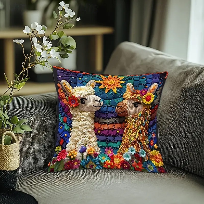 غطاء وسادة من قماش الألبكة بألوان قوس قزح، طباعة مسطحة ثنائية الأبعاد، غطاء وسادة قصير ناعم من القطيفة، غطاء وسادة مزخرف لغرفة المعيشة والأريكة، ديكور منزلي، 18 × 18 بوصة 2026 - $8.99 –P5