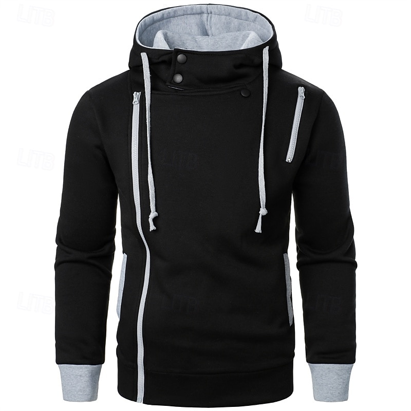 Homme Sweat à capuche Noir Gris Clair Gris foncé À capuche Bloc de Couleur Patchwork Avec Poches Sport & Loisir Quotidien Fête Polyester Streetwear Basique Occasionnel Automne Hiver Vêtement Tenue de 2026 ? $25.99 –P5