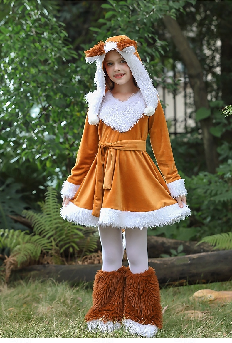Dierenbandkostuum Jurken Fancy kostuum Dieren Vos Cosplay Kostuum Kinderen Voor meisjes Kerstmis Carnaval Boekenweek Feest Prestatie Symfonie van Verhalen Aankleden 2026 - $58.99 –P9