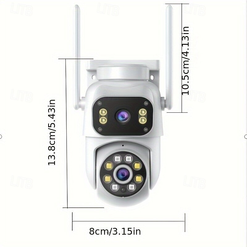 Outdoor Surveillance Camera 360 Pan-Tilt WiFi 4MP Full HD Audio/Visual Alarms & Light Motion Detection IP66-Rated Night Vision 10x Zoom Two-Way Audio SD Card/Cloud Storage Super Easy Installation 2025 - $35.99 –P10