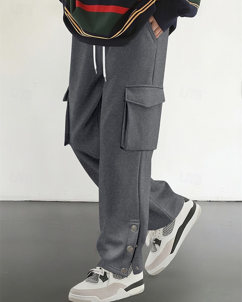 Homme Jogging Cargo Joggings Pantalons Cordon de serrage Avec Poches Taille Élastique Uni Confort Quotidien Sport en Plein Air Mode Occasionnel Kaki Micro-Élastique de 2026 ? $28.99 –P4