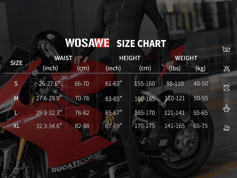 WOSAWE Spring/Summer Knight Pants Women's High Waist Hip Lifting Pants Motorcycle Yoga Sports Detachable CE Protective Riding Pants MD127/ME322 2026 - $70.99 –P1