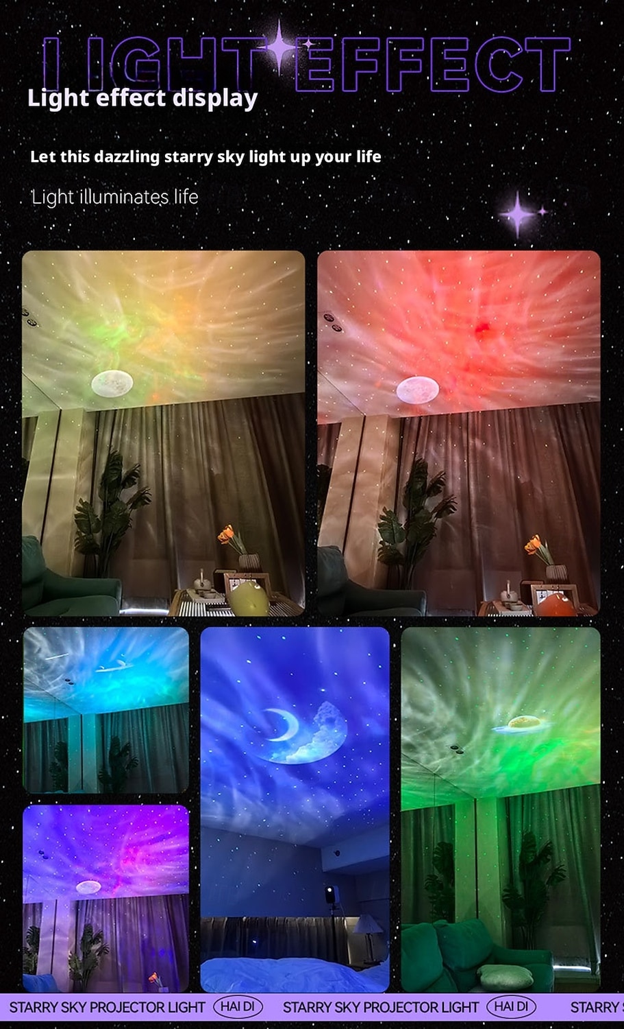 Nieuwe Audio Projectie Licht Bluetooth APP Afstandsbediening Witte Geluid Sfeer Kleine Nachtlamp Nachtlamp Sfeer Licht Thuisbioscoop Verjaardag Valentijnsdag Cadeau 2026 - $41.99 –P14