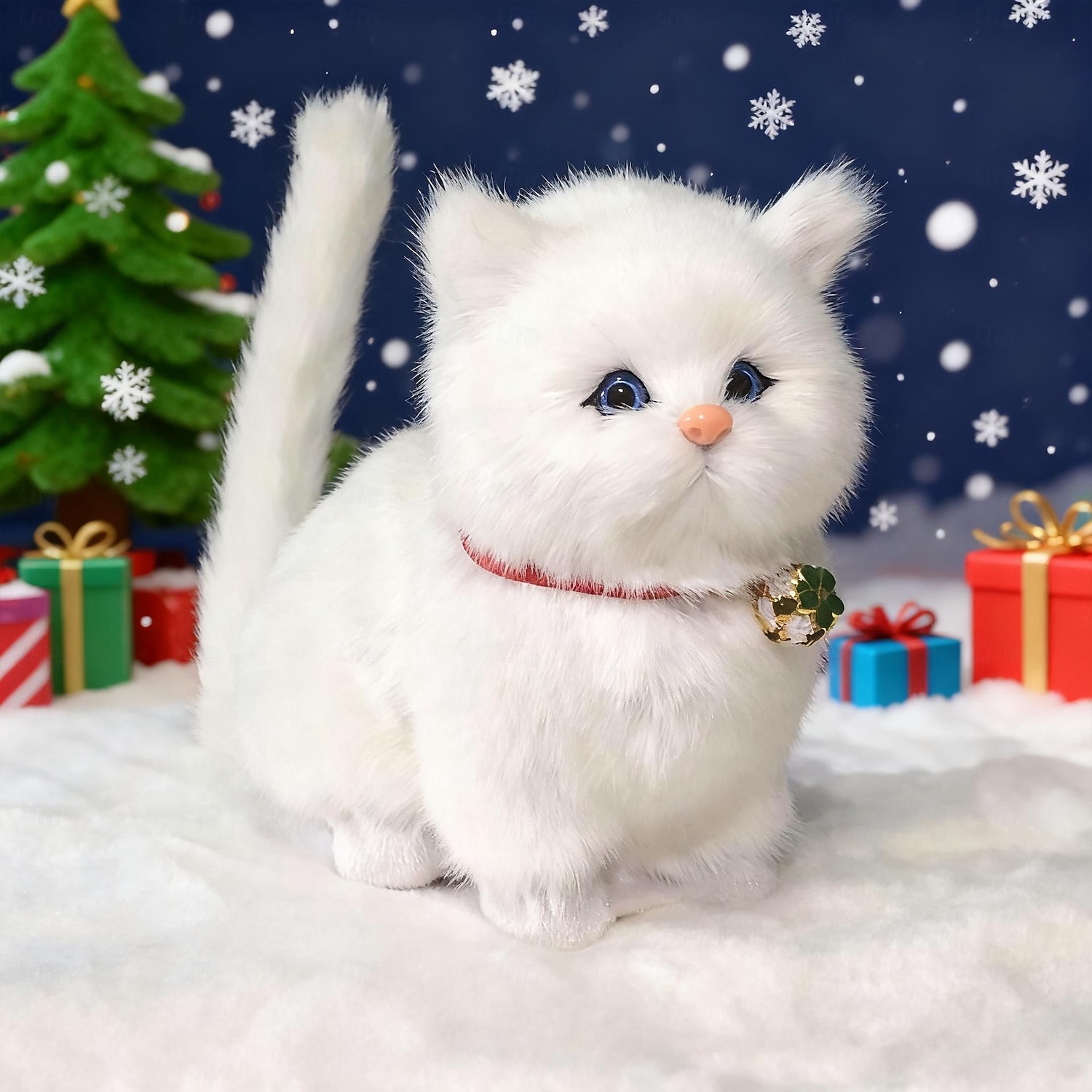 Ideal Christmas Gifts for Grandkids Girls Boys, Lovely Simulation Animal Doll Plush Cat Toy with Sound Kids Toy Decorations Stuffed Toys 2025 - $17.49 –P4