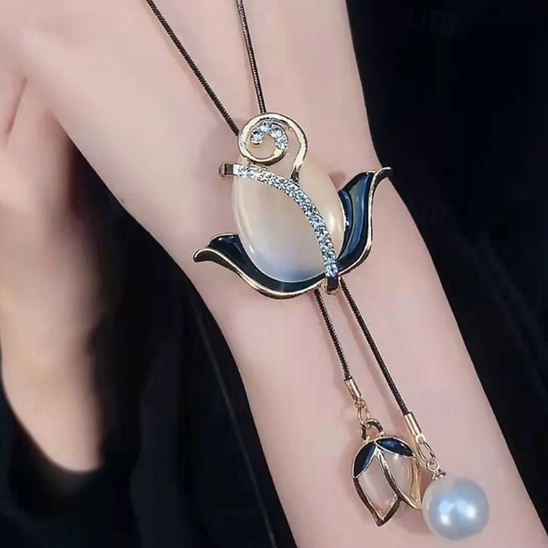 1 pezzo Collana con pendente Collana For Per donna Streetwear Regalo Quotidiano Lega goccia Fiore del 2026 a $15.99 –P1