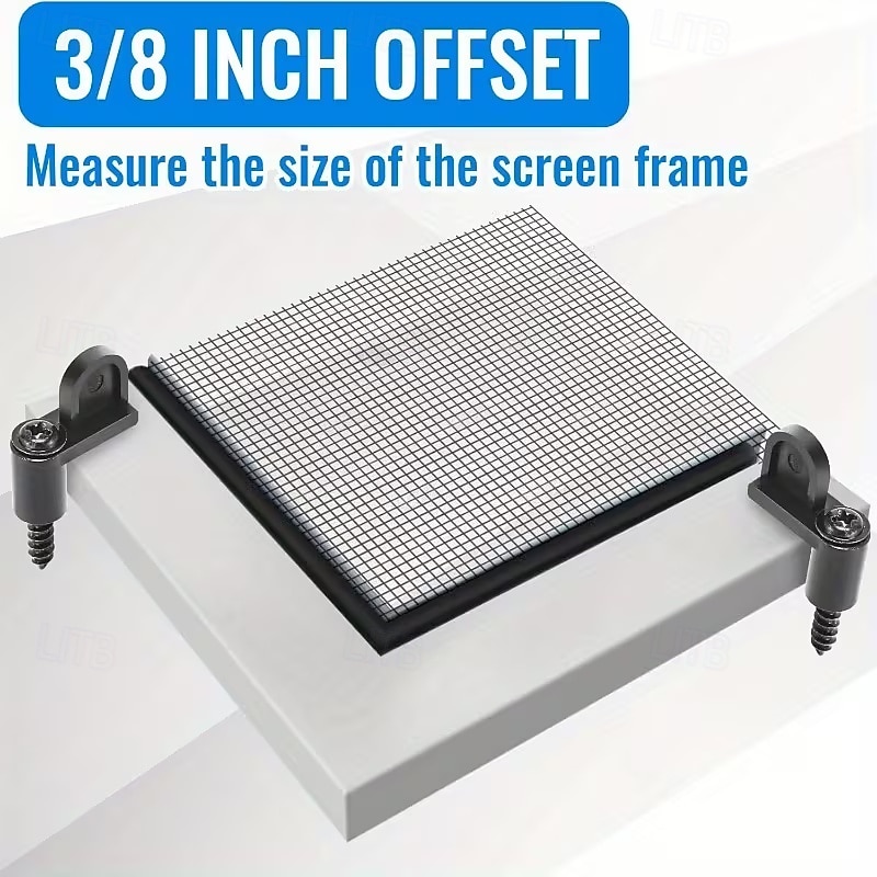 24 Stück 3/8-Zoll-Druckguss-Türglas-Fenstergitterclips mit Schrauben für Sturmtürhalterungen und Fenstergitterbefestigungen, robuste schwarze Beschläge für den privaten und gewerblichen Gebrauch 2026 - $19.99 –P8