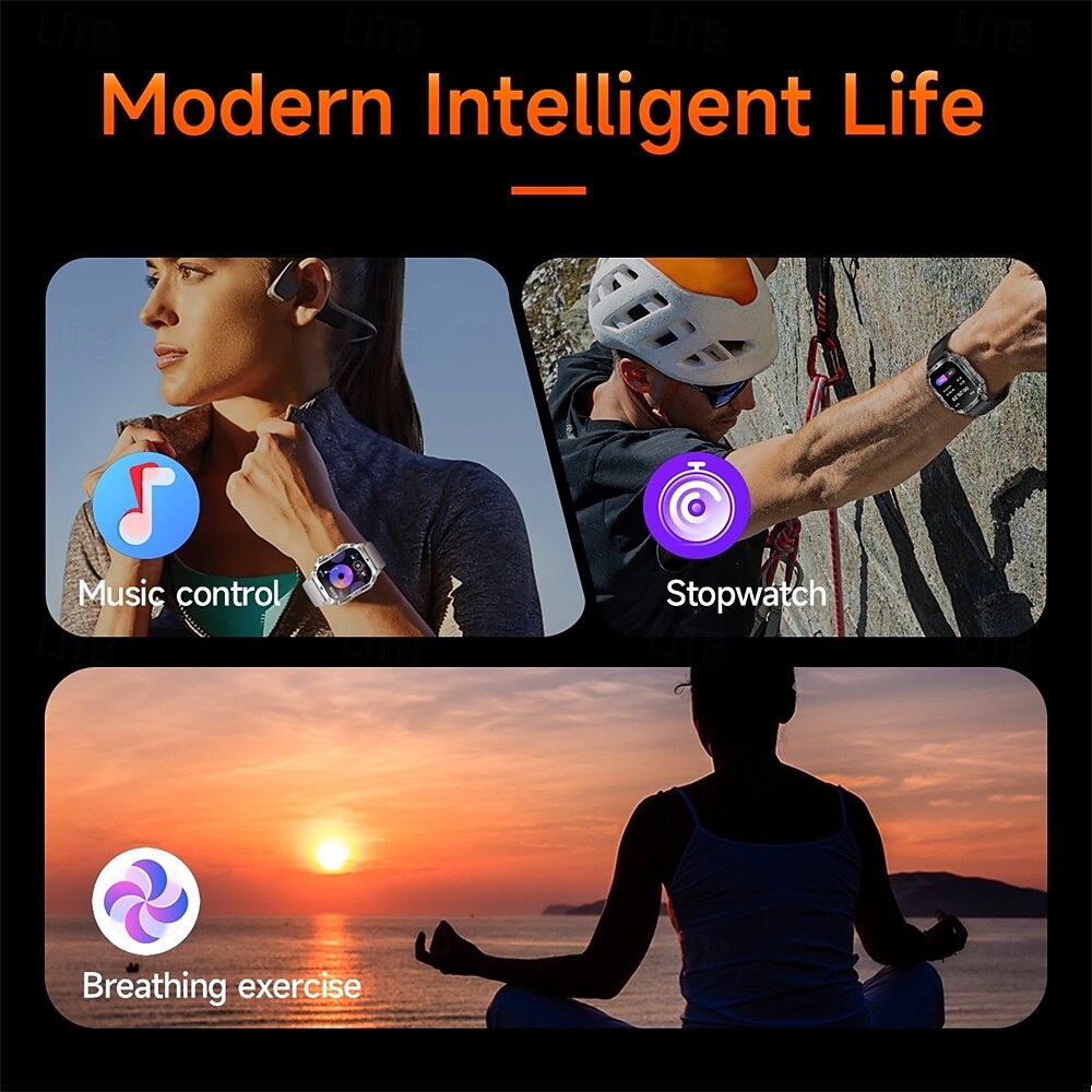 Ceas inteligent A1 1 inch smartwatch pentru fitness ceas de alergare Bluetooth compatibil cu Android iOS bărbați rezistent la apă apeluri hands-free tracker de pași IP 67 carcasa de 40mm Cadou de 2026 - $56.99 –P15