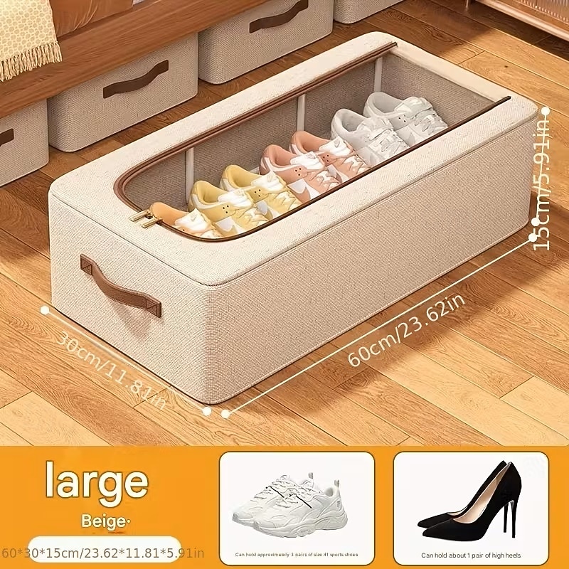 Foldable Window Shoe Cabinet - Stackable Under-Bed Storage Organizer with Clear Front Compartments, Space-Saving Shoe Rack for Closet, Bedroom, Entryway, Sturdy Construction for Sneakers, Heels, Boots 2026 - $10.99 –P13