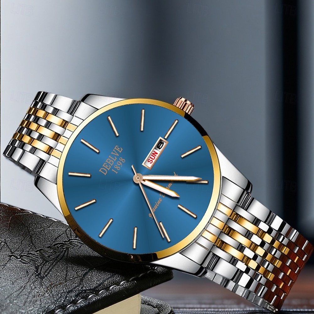 Relógio Masculino Avançado Relógio de Quartzo Fashion Masculino com Exibição de Calendário Semanal À prova d'água IPX4 Luz Noturna Adequado para Viagens de Negócios Uso Diário e a Melhor Escolha de de 2026 por $21.99 –P5