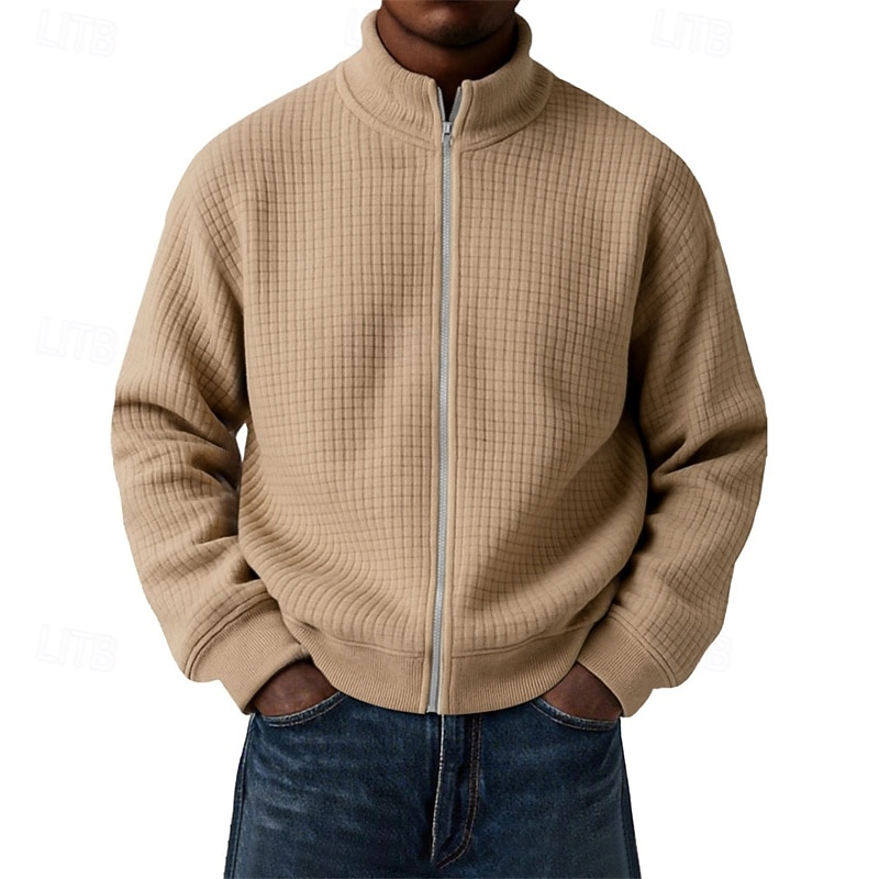 Per uomo Giacca Leggera Giacca a nido d'ape Giacca Casual All'aperto Vacanza Tasca Minimalista Primavera Autunno Inverno Semplice Vintage Streetwear Collo alla coreana Regolare Blu Nero Bianco Rosso del 2026 a $33.99 –P10