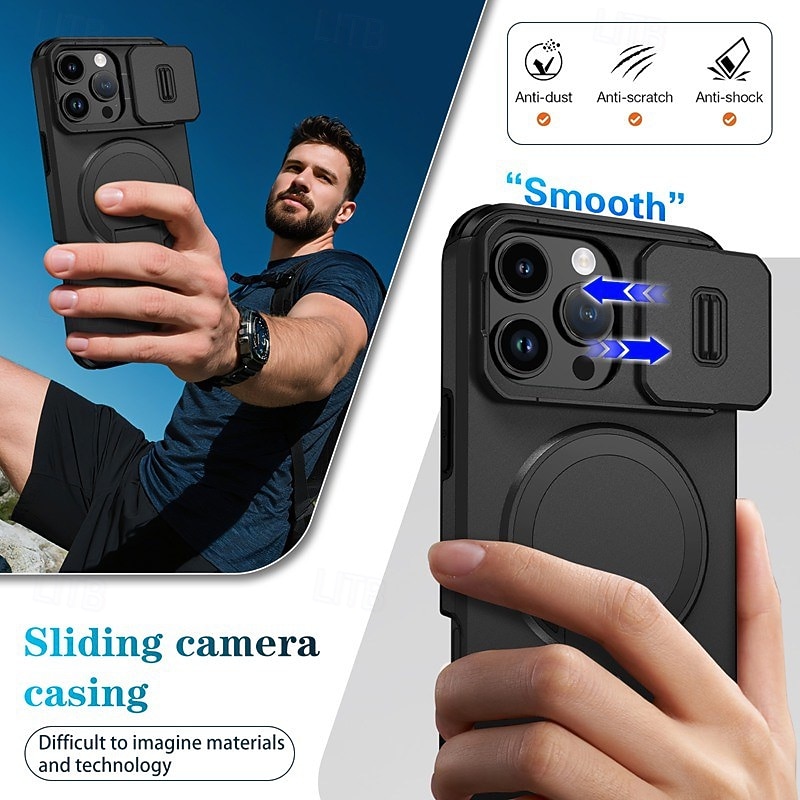 Phone Case For iPhone 16 15 14 Pro Max Plus 16e 13 Pro Max Back Cover with Stand Holder Shockproof Armor PC PU Leather 2026 - $13.99 –P18