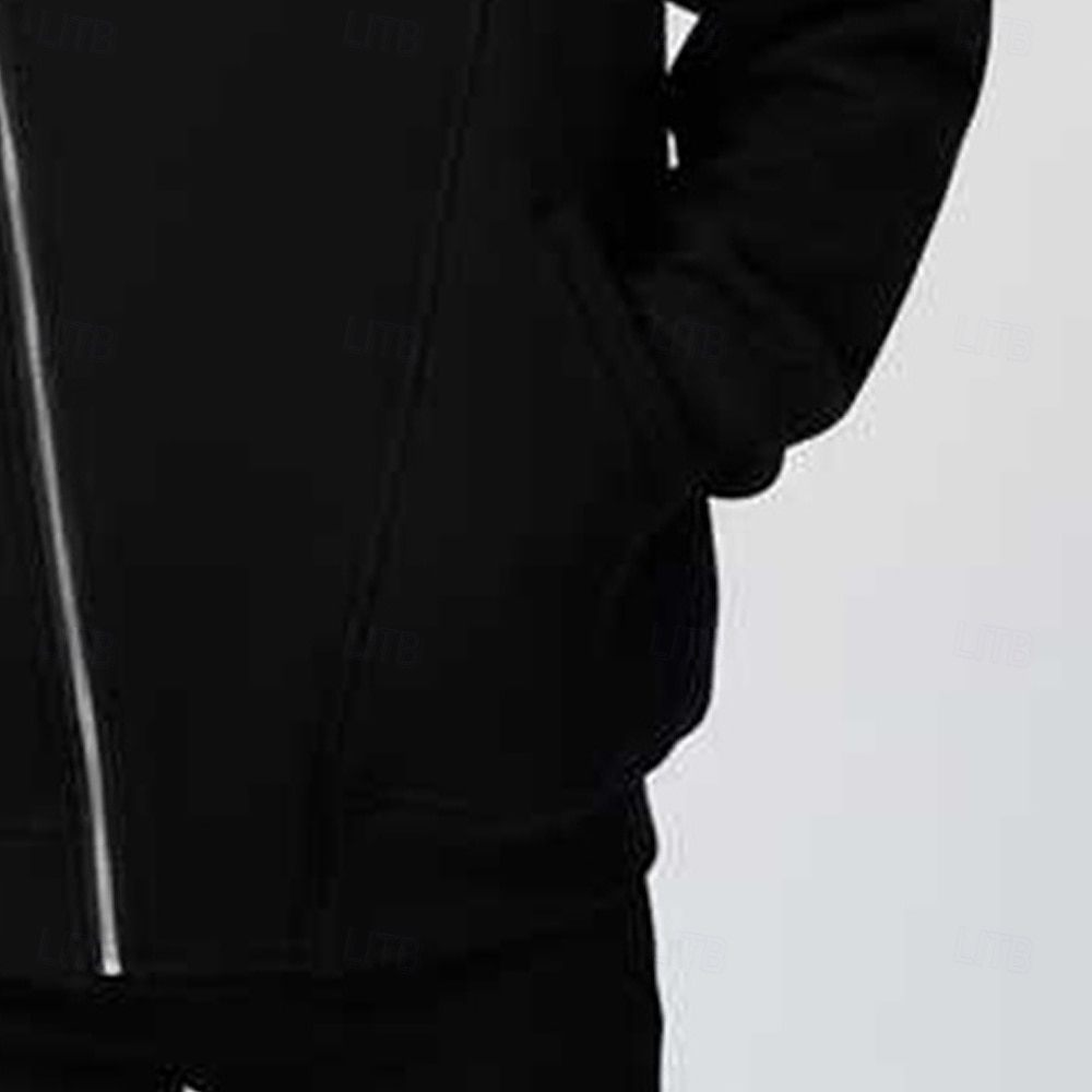 Per uomo Felpa con cappuccio Felpa con cappuccio a zip intera Nero Grigio Con Cappuccio Semplice Con zip Tasca Sport & Outdoor Quotidiano Ferie Poliestere Streetwear Essenziale Casual Primavera del 2026 a $37.99 –P4