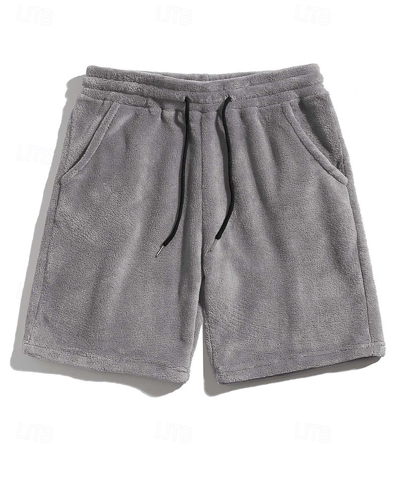 Men's Hoodie Tracksuit Hoodie & Shorts Set Hoodie Outdoor Vacation Daily Drawstring Plain Black Green Grey Activewear Sports Fashion Fall 2026 - $49.99 –P4
