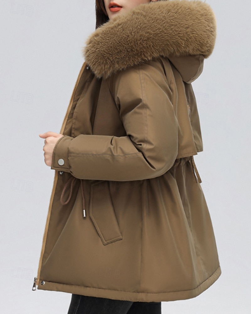 Per donna Giacca imbottita Giacca in Pile Cappotto in Pelliccia Sintetica Caldo Confortevole Cerniera Bottoni Collo in Pelliccia Casual Semplice Vacanza Streetwear Abbigliamento quotidiano Uscire del 2025 a $55.99 –P2