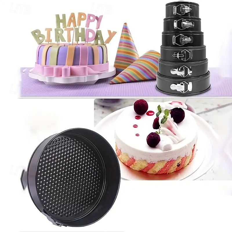 Non-Stick Metal Bake Mould Kitchen Accessories Round Cake Pan Bakeware Removable Bottom Carbon Steel Cakes Molds 2026 - $48.99 –P1