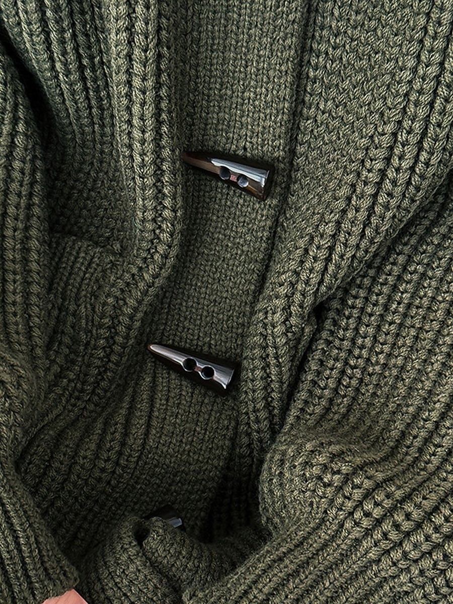 Женский свитер, кардиган, шерстяная смесь, винтажный, повседневный, водолазка-хомутик, трикотажный, с длинным рукавом, обычный, трикотажный, повседневный, оливково-зеленый, темно-синий, осень-зима 2026 - $97.99 –P2