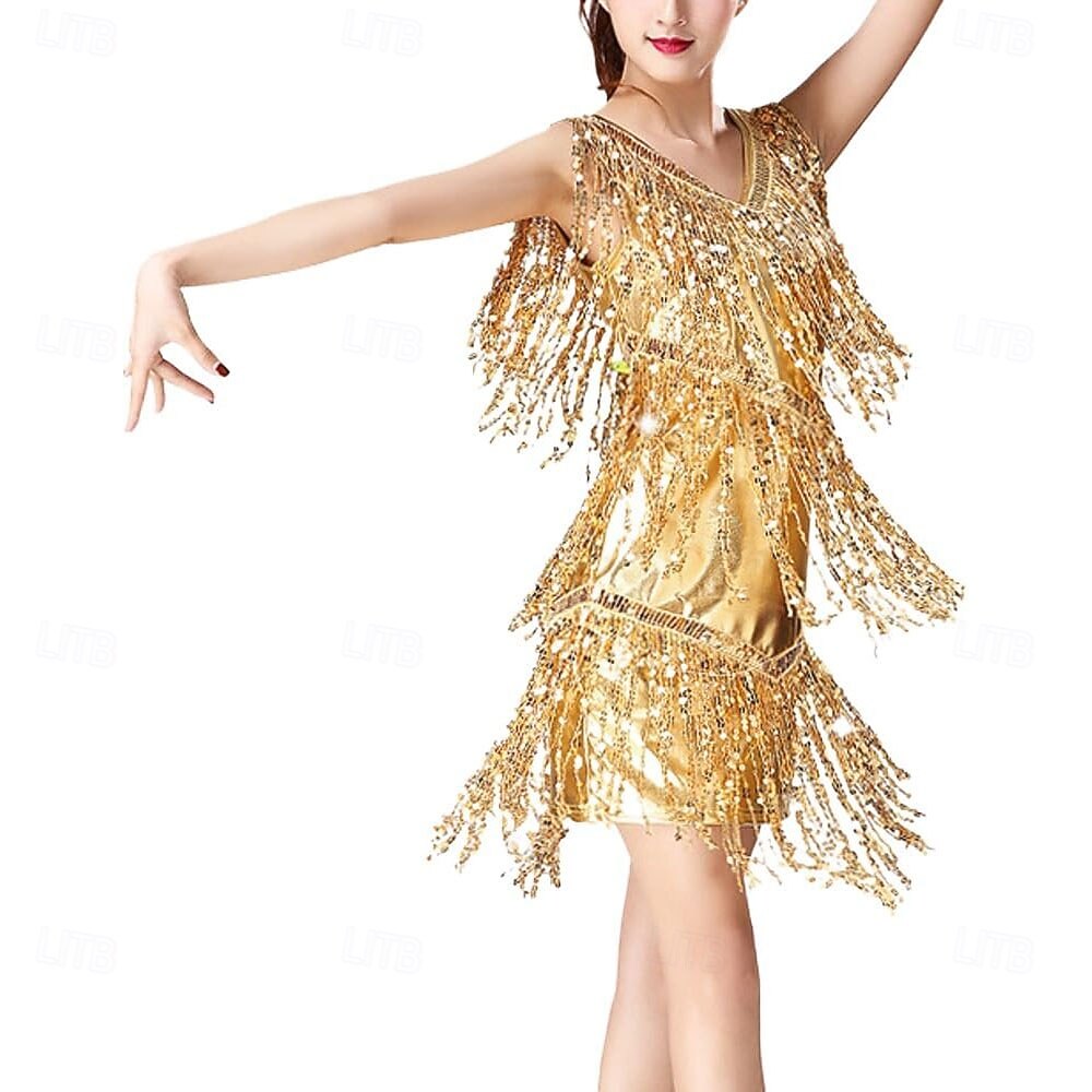 Robe de danse des années 1920 à franges à sequins pour femmes Samba Dancewear Costume de performance de 2026 ? €45.71 –P10