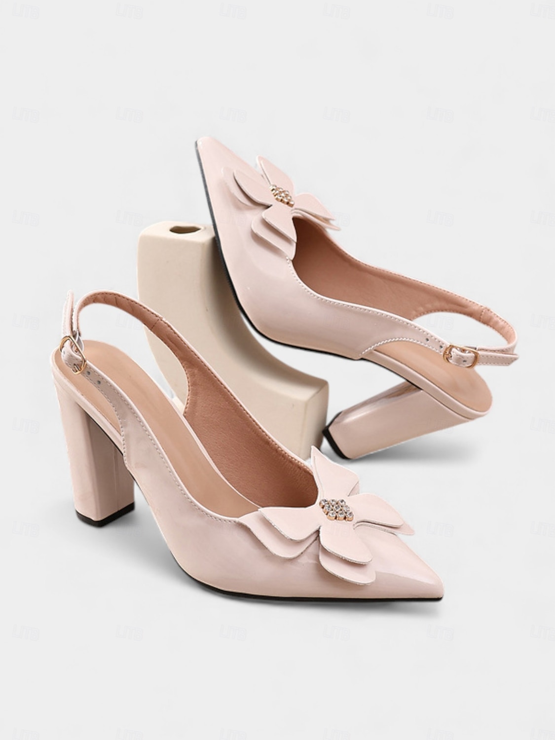 Γυναικεία μπορντό ψηλοτάκουνα πέδιλα με slingback και φιόγκο - γόβες με μυτερή μύτη για γραφείο, ραντεβού και ειδικές περιστάσεις 2026 - $46.99 –P5