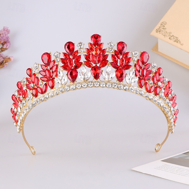 Tiaras de la corona Vestimenta de Cabeza Legierung Boda Cumpleaños Elegante Estilo lindo Con Cristal Celada Sombreros 2026 - €22.99 –P3