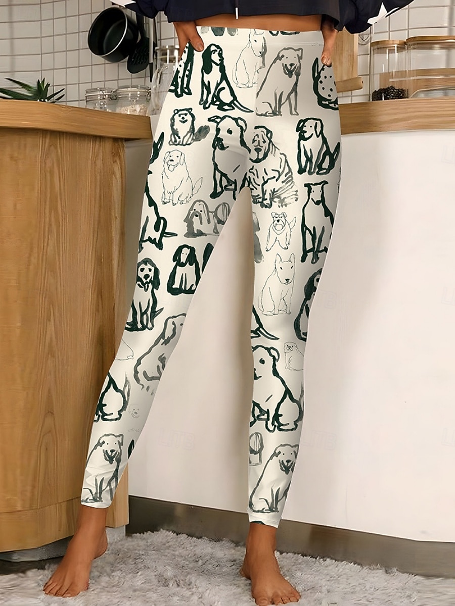 Pentru femei Jambiere Colanți confortabili Vacanță Casual Lungime totală Talie Înaltă Grafic Pisica Imprimare Comfortabil Strech Casual Zilnic Vacanță Alb Primăvară Toamnă Slim Fit 2026 - $19.99 –P3