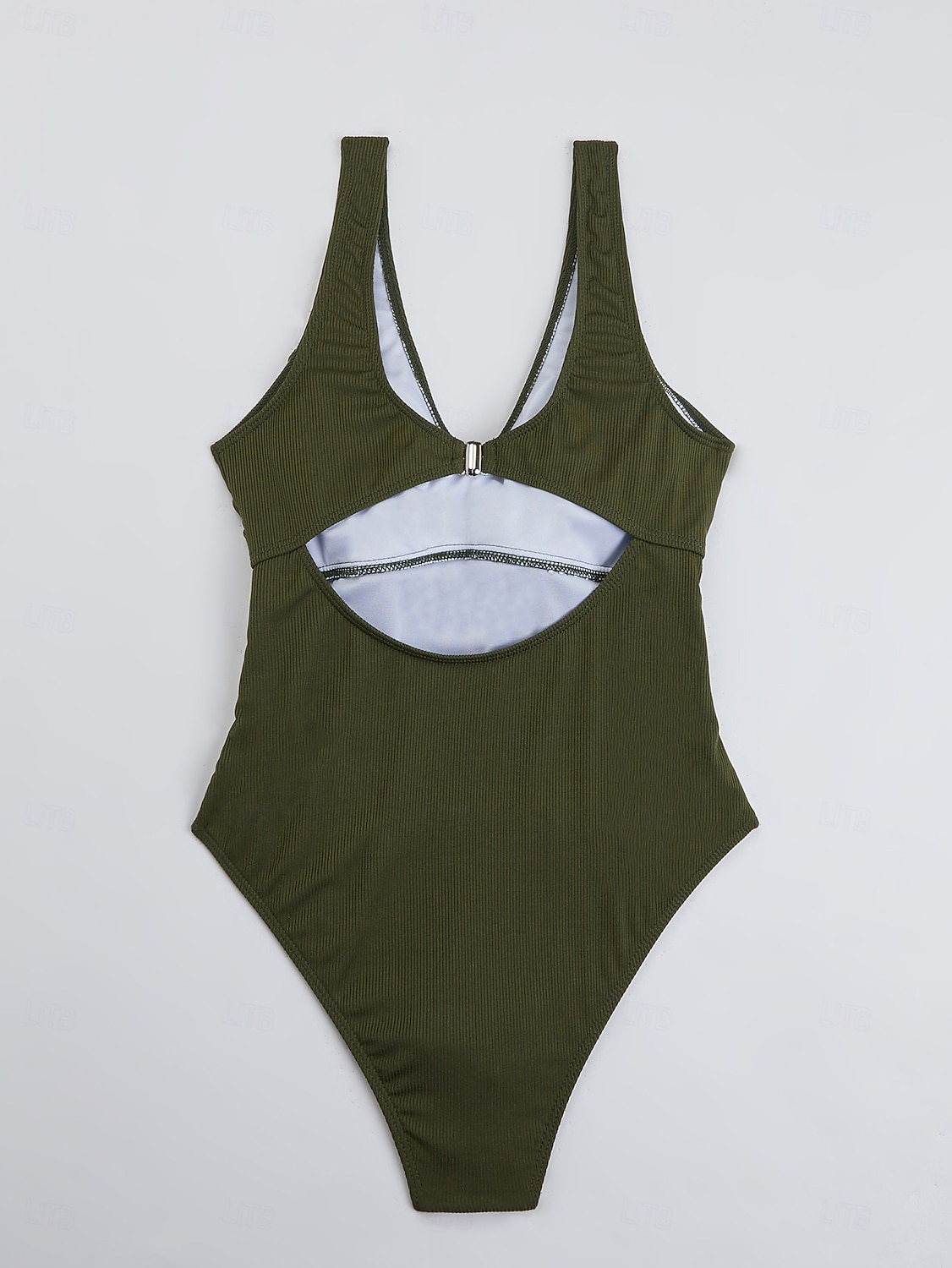 Женский купальник в одном целом стройнящий с рюшами монокини контроль живота высокая талия стройный без спины для отпуска пляжная одежда однотонный V-образный вырез без рукавов 2026 - $25.99 –P5