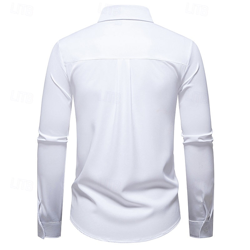 Loucos anos 20 Anos 20 Retro Vintage Blusa / Camisa Mafioso Padrinho Corte Justo Fantasia Homens Baile de Máscaras Traje de festa para noite Negócio / Cerimônia / Casamento Festa de Solteira Adulto de 2026 por $32.99 –P5