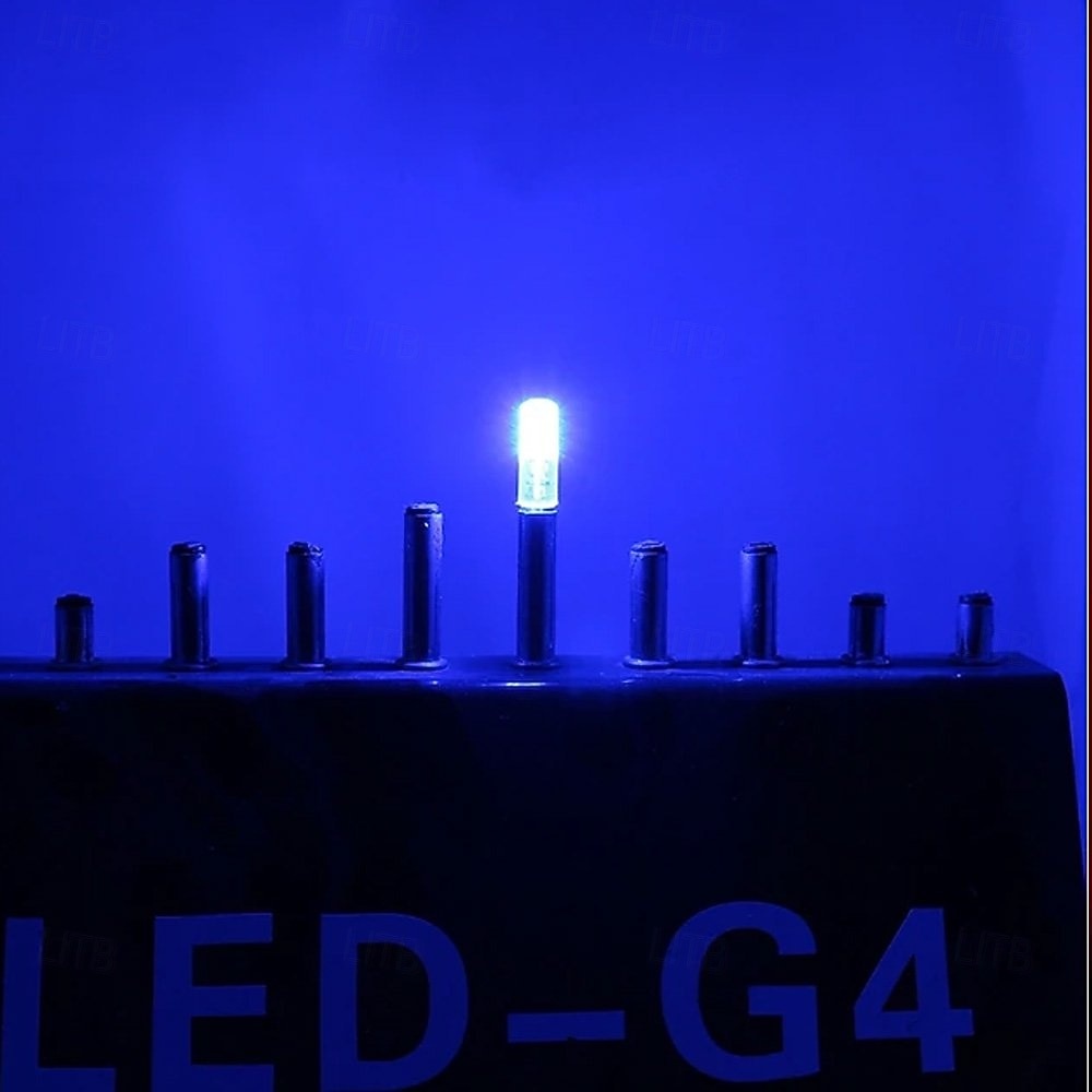 Λάμπα LED g4 1.5w ισοδύναμη 10w 3000k ζεστό λευκό/κόκκινο/μπλε/πράσινο ανταλλακτική λάμπα αλογόνου t3 λαμπτήρες τοπίου dc 12v φώτα LED g4 βάση δύο ακίδων 10 τεμάχια 2026 - $14.49 –P1