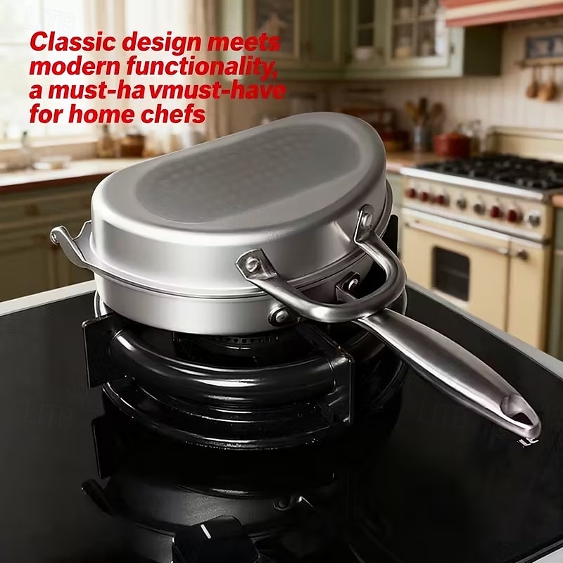 2026年 折りたたみ式フライパン、ダブルパン、二重底のノンスティックフライパン  コレクション – $91.99 –P5