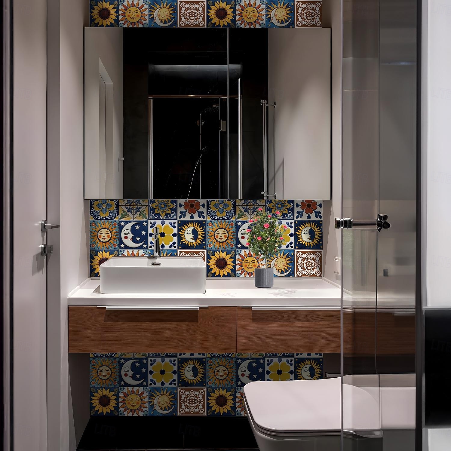 12 τεμάχια αυτοκόλλητα πλακιδίων τοίχου 3d peel stick 6x6 in, παχύ μωσαϊκό κρυστάλλου αφρού pe, αδιάβροχο backsplash για κουζίνα, μπάνιο &διακόσμηση σπιτιού, μεταλλικό κουτί δώρου με πάνελ τοίχου 2026 - $28.99 –P2